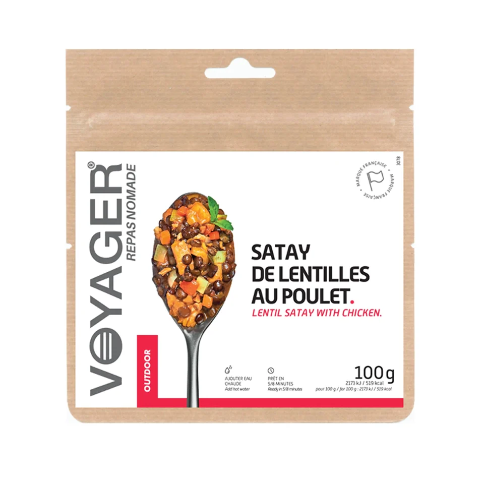 Satay de lentilles et de poulet lyophilisé Vivre - Outdoor Sports Shop – Bons Plans Randonnée & Trekking