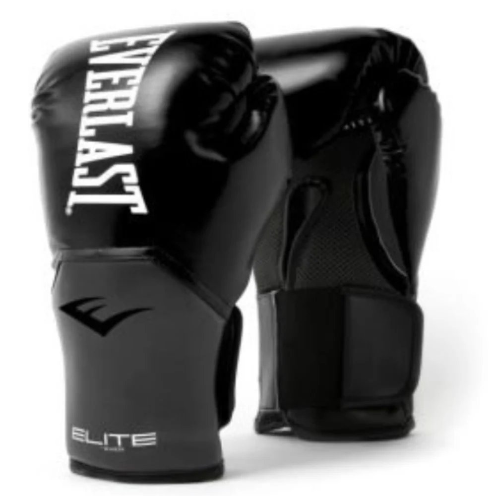 Everlast Gants de boxe PRO Style Elite – Noir/gris - Matériel sport pas cher – Meilleur rapport qualité-prix Super Pro Muay Thai Gants de Boxe Champ Noir/Blanc 14 oz - Helisports