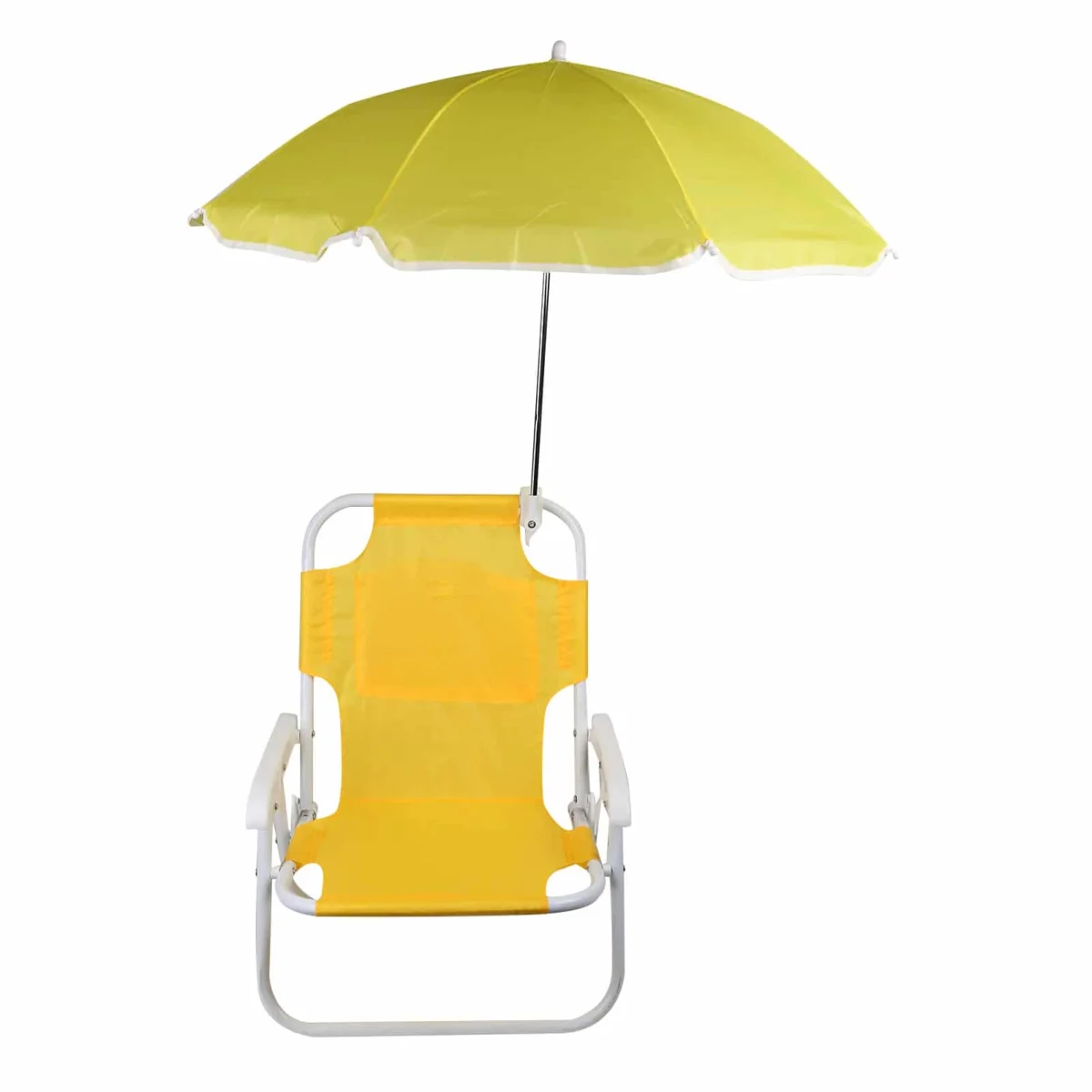 Chaise de Plage Jaune avec Parasol - Éclairage de qualité avec frais de port Garantie offerts