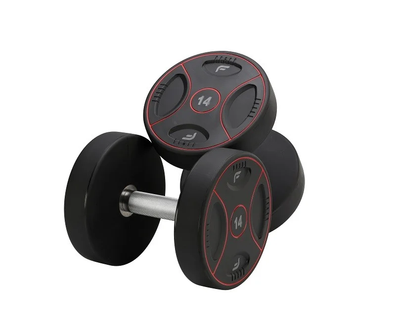 Haltères Monobloc TPU FRZ Design Rouge Stripe Robustesse Garantie Matériel sport cher Meilleur rapport qualité prix