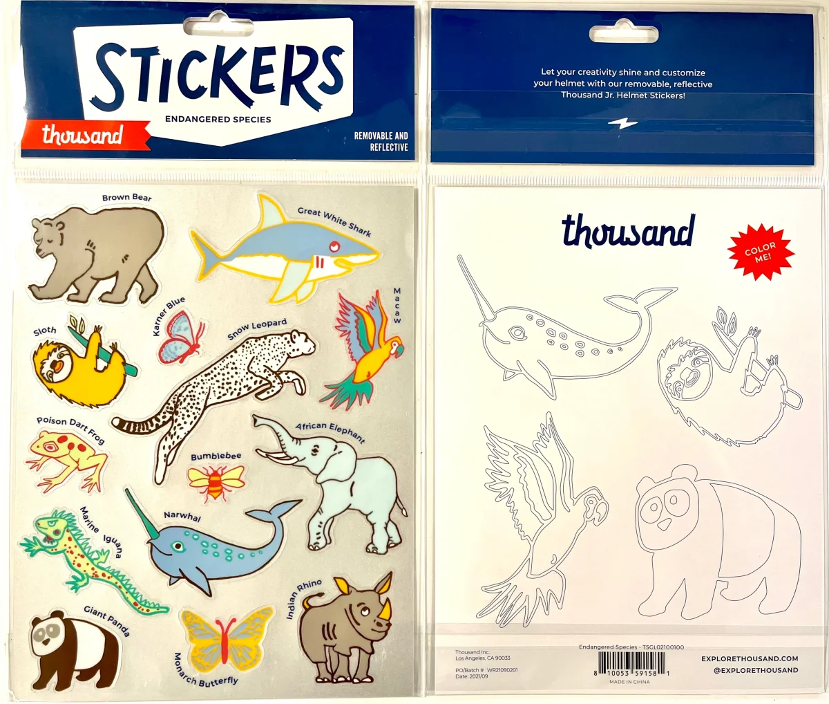 Pack autocollants réfléchissants amovibles Enfant Thousand Jr Expériences Mémorables Extérieur