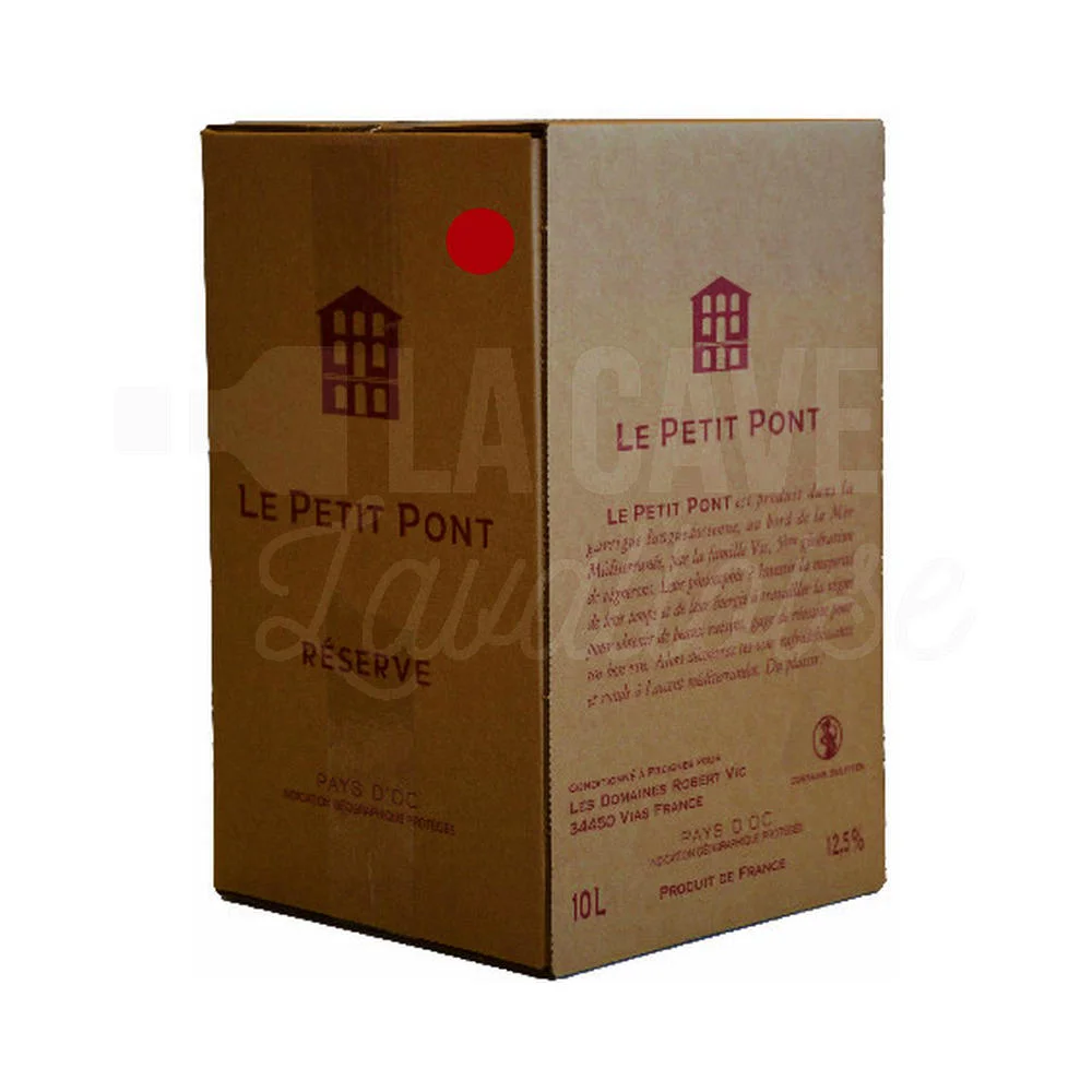 BIB Petit Pont Rouge IGP Preignes Vieux 5L Vins Rouges Harmonieux Occasion