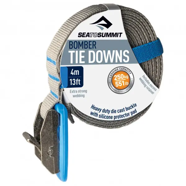Sangle de transport Sea to Summit Bomber Tie Downs 4m - Outdoor Sports Shop – Bons Plans Randonnée & Trekking - {'count': 1, 'name': 'Débutant'}