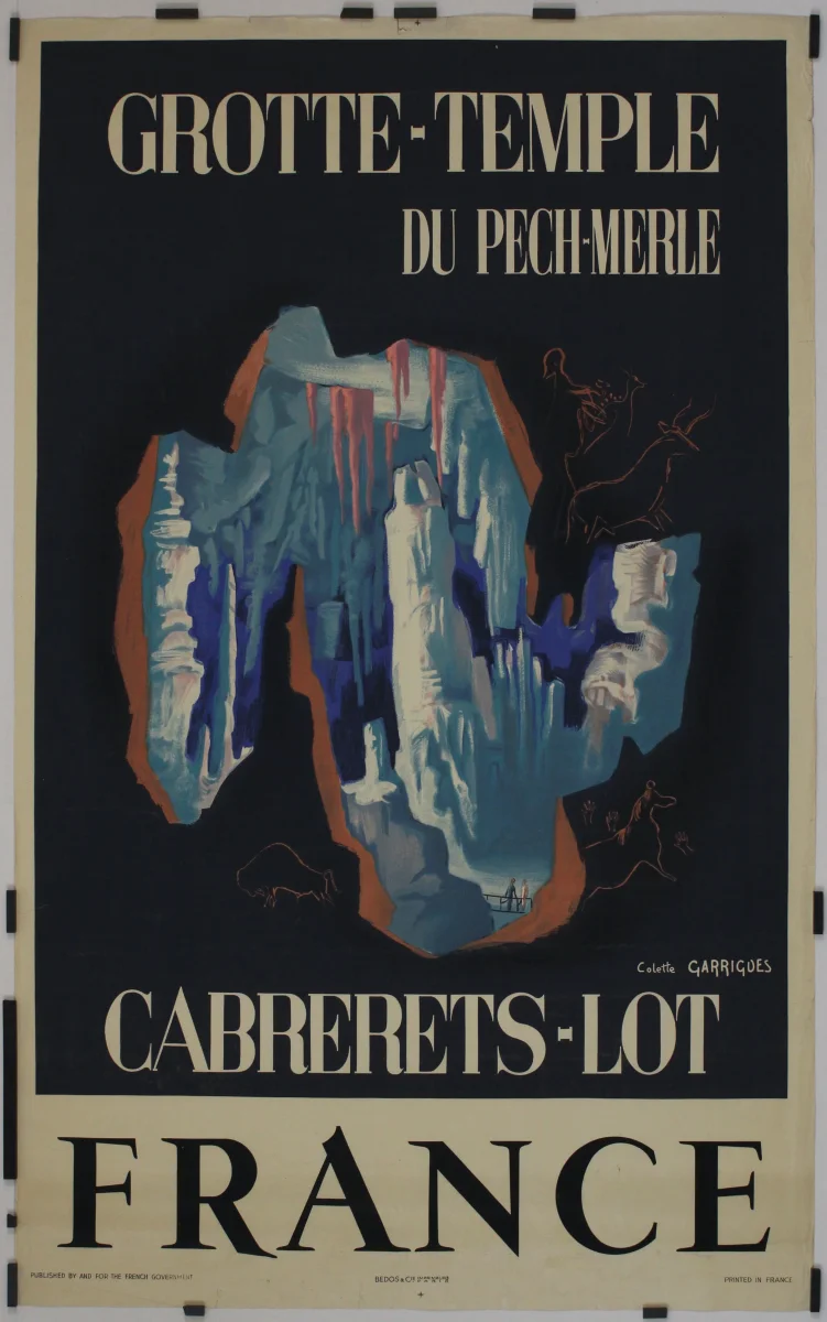 Grotte temple du pêche merle Circa 1950 - Saldi Straordinari – Offerte Speciali Disponibili Adesso - art préhistorique grotte temple pêche merle circa