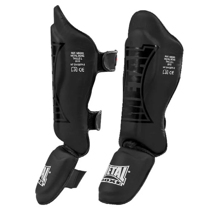 Protège Tibias Pieds Métal Boxe Black Light Matériel sport cher Meilleur rapport qualité prix
