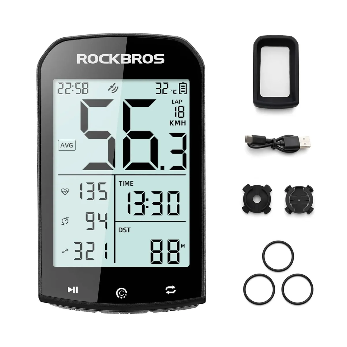 Compteur GPS sans fil étanche pour vélo avec compteur de vitesse et odomètre ROCKBROS - Accessoires Outdoor pour Plus de Liberté de Mouvement - Amazon