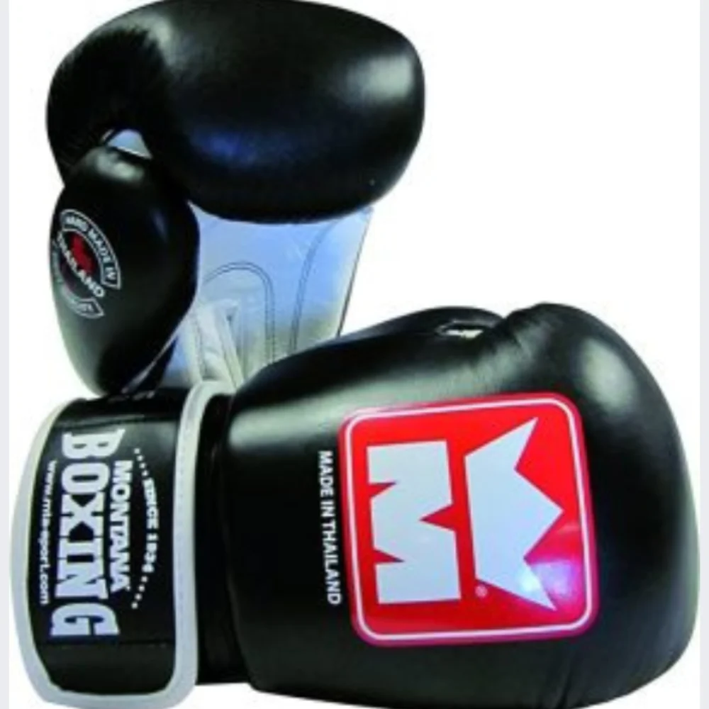 Gants boxe Montana Thaï Boxing- Noir Matériel sport cher Meilleur rapport qualité prix