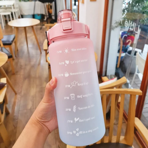 Gourde Sport 2L Rose / Bleue - Saldi Straordinari – Offerte Speciali Disponibili Adesso Bouteille d'eau de motivation 2L avec paille et marqueur