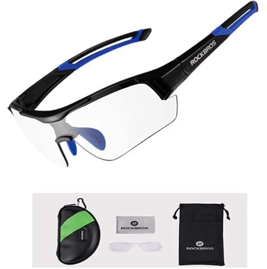 ROCKBROS Lunettes soleil Lunettes cyclisme photochromatiques Bleu Accessoires Outdoor Liberté Mouvement