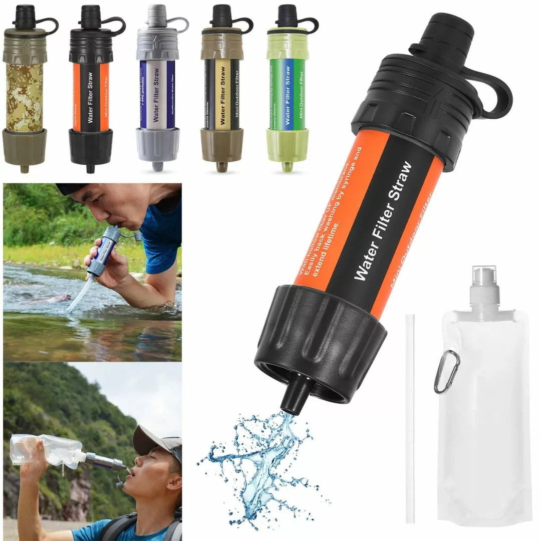 Filtre eau paille camping Hydratation pleine nature Léger compact Éclairage qualité frais port offerts