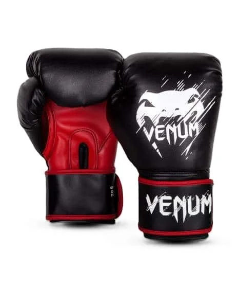 Gants boxe Venum Enfants noir rouge Matériel sport cher Meilleur rapport qualité prix