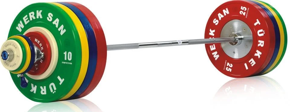 Set Olympique Haltérophilie 190kg Werksan IWF Officiel - Matériel sport pas cher – Meilleur rapport qualité-prix - Barre olympique