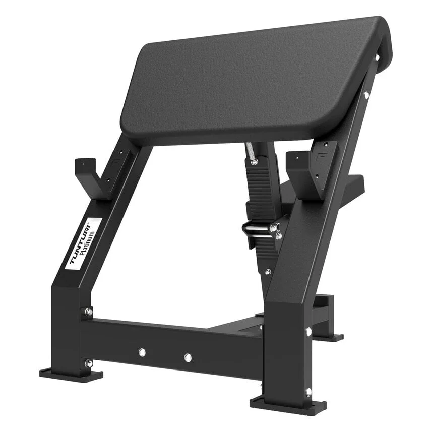Tunturi assise Platinum : Banc isolation Biceps Larry Scott Ultime avec charge libre - Matériel sport pas cher – Meilleur rapport qualité-prix
