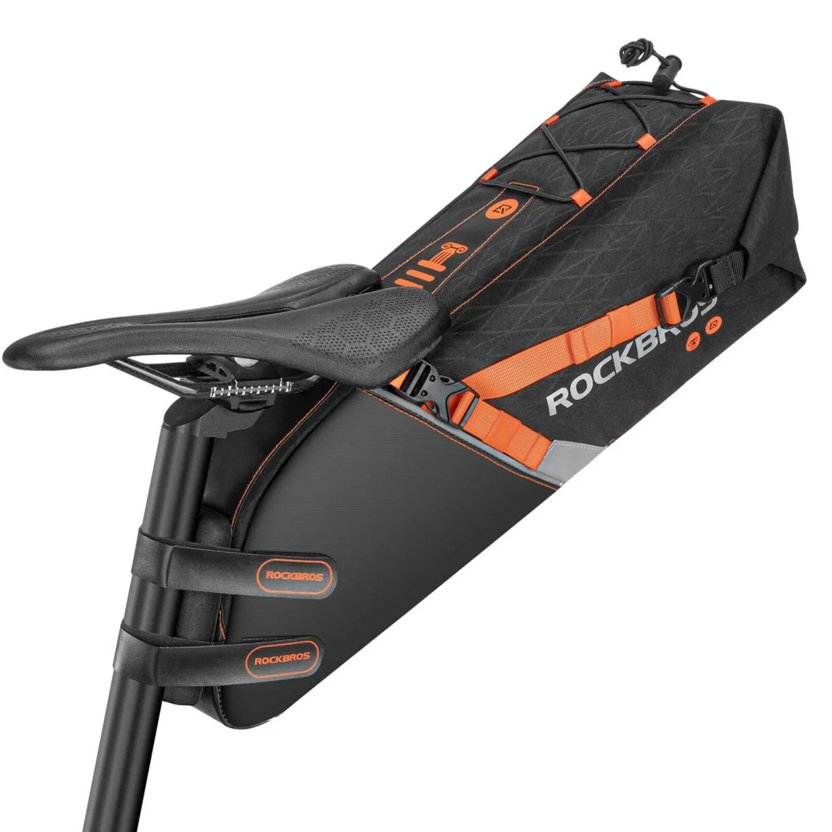 Sacoche de Montania selle étanche pour VTT et vélos de route, 10 L, ROCKBROS - Accessoires Outdoor pour Plus de Liberté de Mouvement
