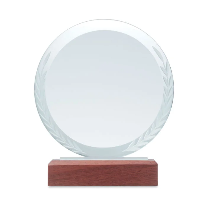 Trophée personnalisable rond en verre - Vins Rouges Harmonieux pour Chaque Occasion - verre personnalisé trophée rond verre vin occasion