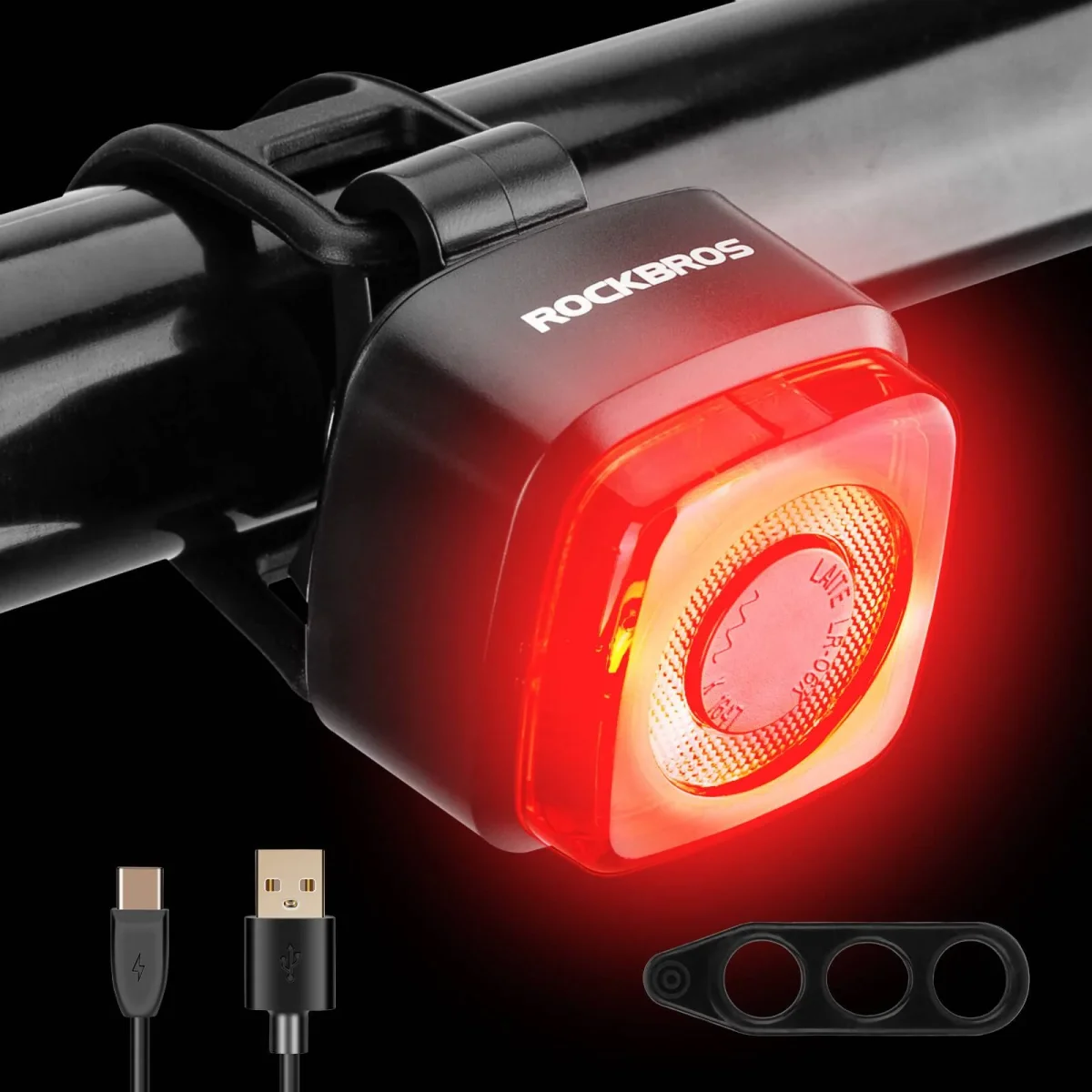 Éclairage arrière vélo étanche IPX5 rechargeable USB ROCKBROS Accessoires Outdoor Liberté Mouvement