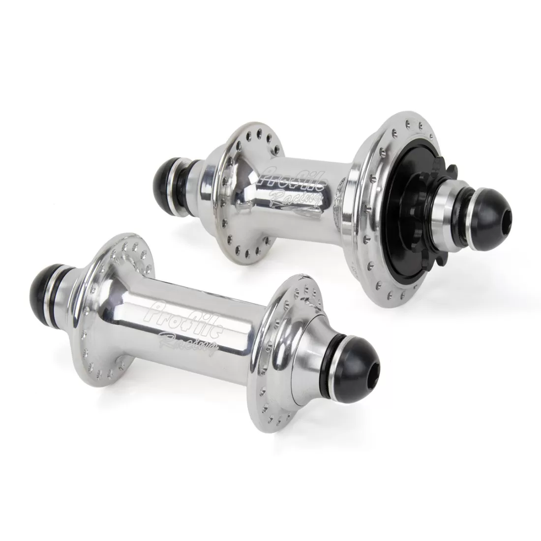 Paire de moyeux PROFILE Racing Elite Silver Button - Offre limitée dans le temps ⏳ Ne tardez pas à commander E46 !