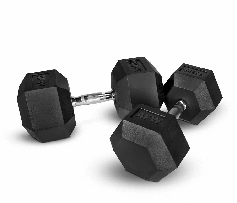 Haltères Hexagonaux AFW en PVC Caoutchouc: Performance et Entraînement Durabilité - Matériel sport pas cher – Meilleur rapport qualité-prix