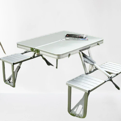 Banc pliable double pour pic nic avec table en aluminium - E-shop mondial – Produits durables, modernes et accessibles partout - Banc apollon