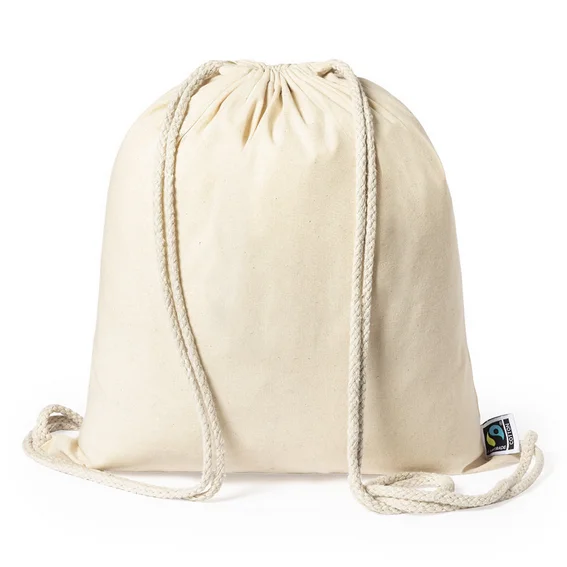 Sac à dos publicitaire coton. Commerce Equitable certifié Fairetrade - Vins Rouges Harmonieux pour Chaque Occasion Sac à dos coton BIO EASY 140gr/m². Tote bag bio. 38 x 46 cm | Sacpub