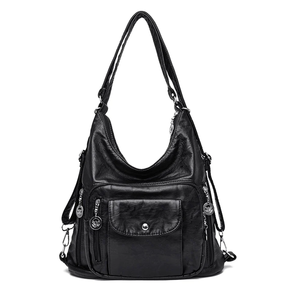 Sac à dos en simili cuir noir pour la ville - Outdoor Sports Shop – Bons Plans Randonnée & Trekking - cuir synthétique sac dos simili cuir ville plan amp