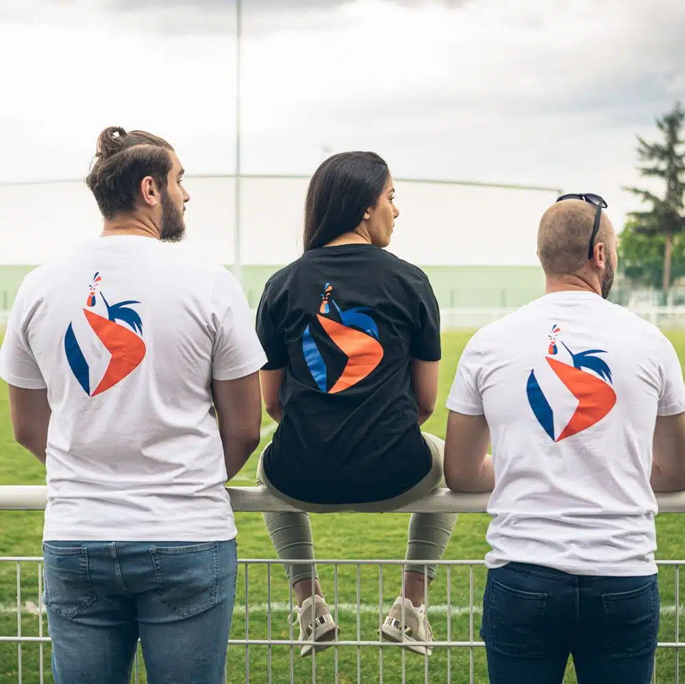 T-Shirt Mélange supporter France Coq Mascoq - Matériel sport pas cher – Meilleur rapport qualité-prix