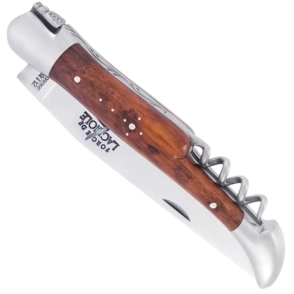 Couteau Forge de Laguiole Manche en Bois d’Amourette avec Tire Bouchon 2 Pièces Inox Brossé 12cm - Édition Limitée – L’Art de la Table Française en Promotion ! - {'count': 3, 'name': 'FORGE'}