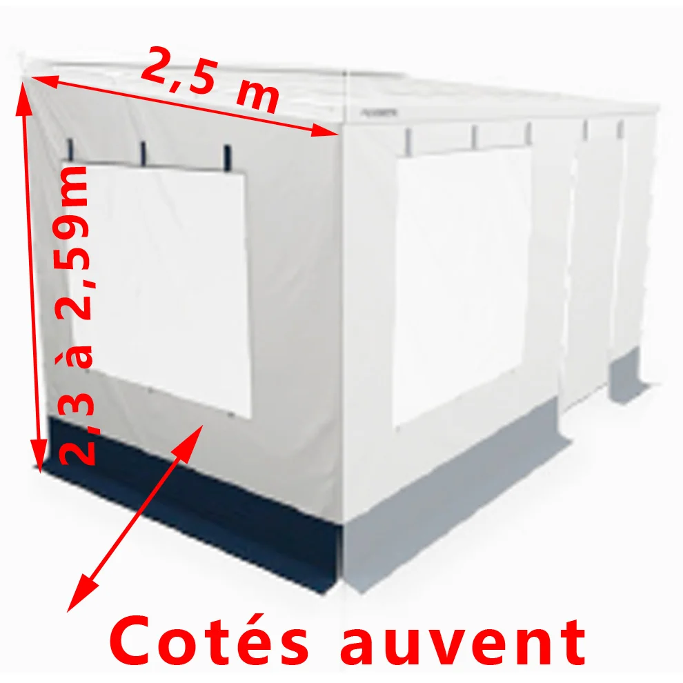 Les deux cotés du Camproom SPW BE Medium EX 2,50 m par Dometic - Accessoires Outdoor pour Plus de Liberté de Mouvement