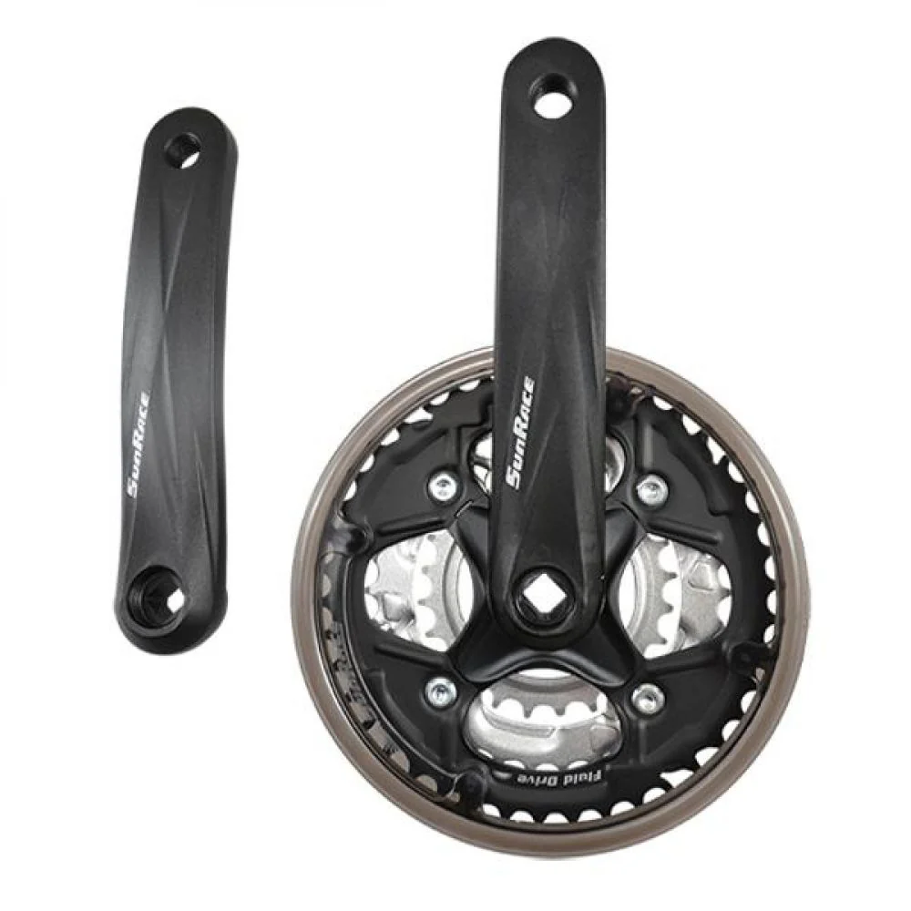 PEDALIER VTT TRIPLE 48-38-28D L170 ALU FCM300 7/8V (AXE CARRE 127MM) - Des ROUES Équipements Pensés pour Profiter de Chaque Instant Dehors
