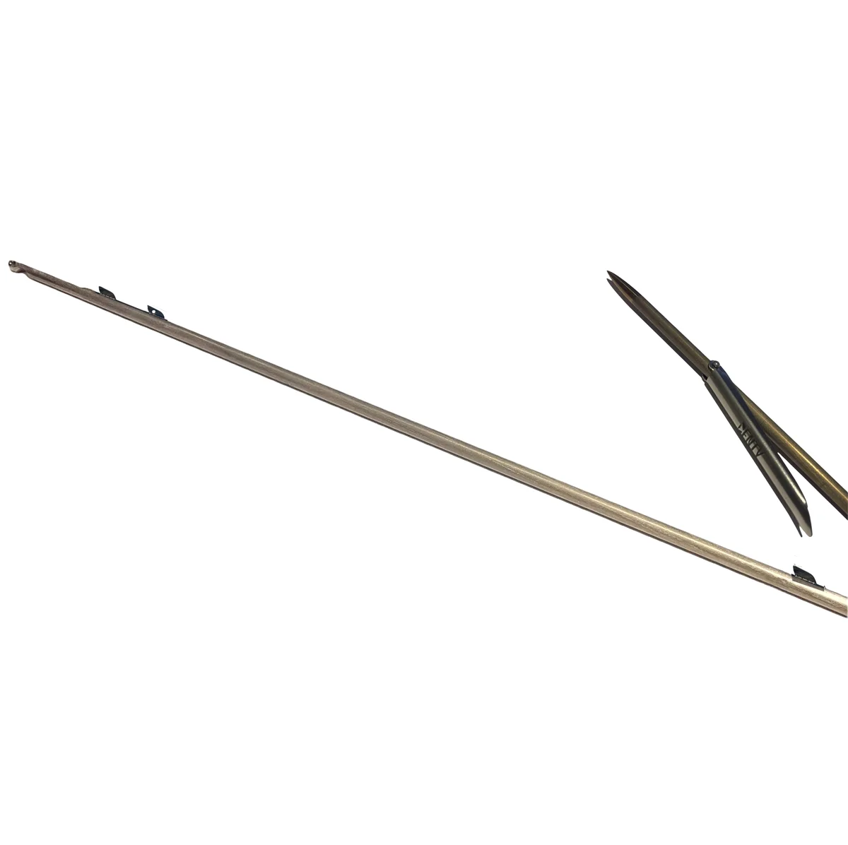 Flèche en 6,5 à petits ergots soudure au laser ardillon sur le dessus Denty Spearfishing - Outdoor Sports Shop – Bons Plans Randonnée & Trekking Flèche DEVOTO ∅6mm Mono ardillon à Ergots
