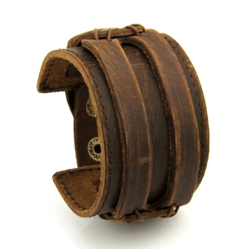 Bracelet biker cuir ​Drones Professionnels Grand Public Boutique Française