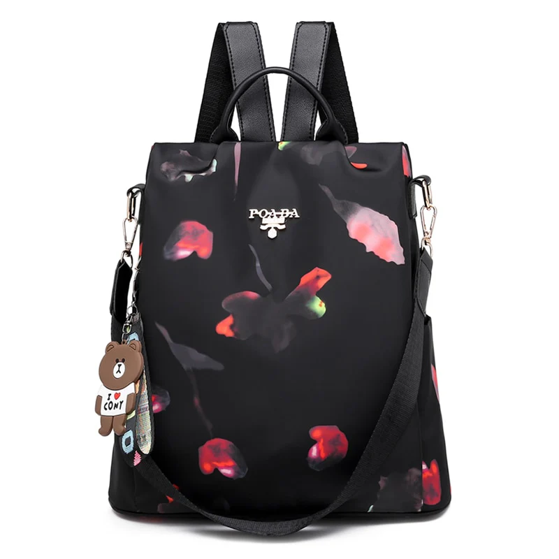 Sac à dos femme vintage fleur USB - Outdoor Sports Shop – Bons Plans Randonnée & Trekking