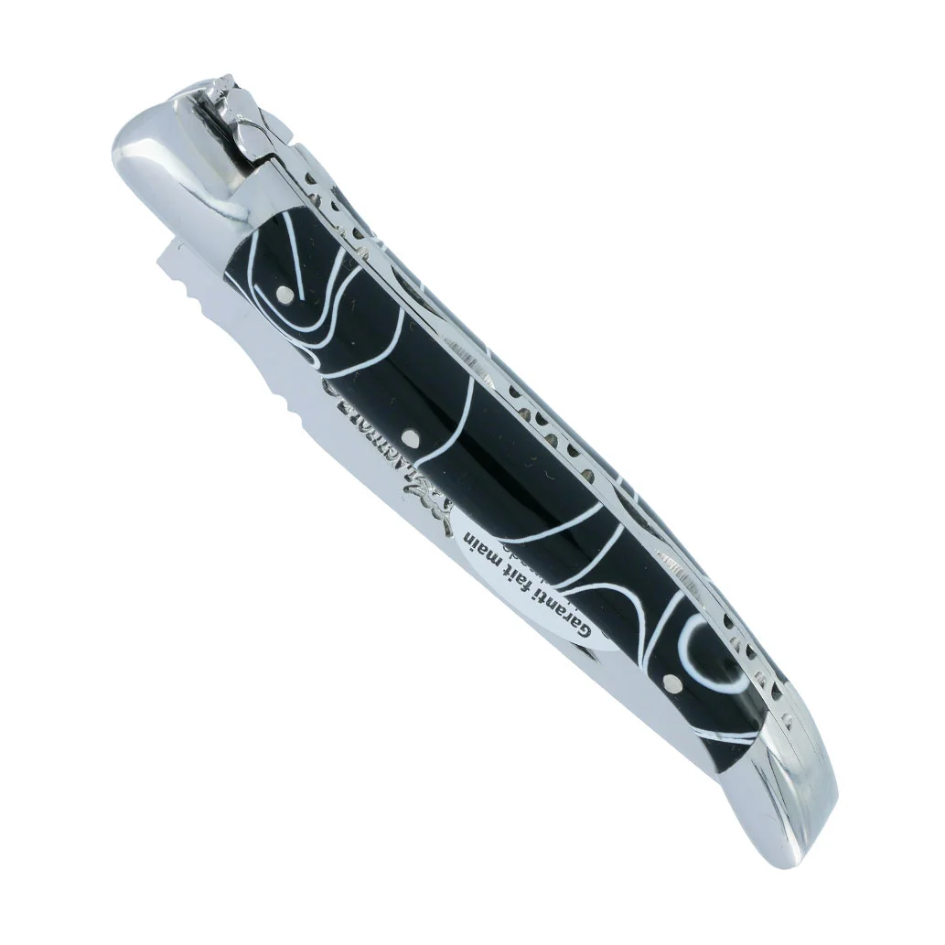 Couteau Laguiole en Aubrac 1 pièce Guimauve Noir Manche Acrylique 2 Mitres Inox brillant 10cm - Édition Limitée – L’Art de la Table Française en Promotion ! - {'count': 1, 'name': 'Umami'}