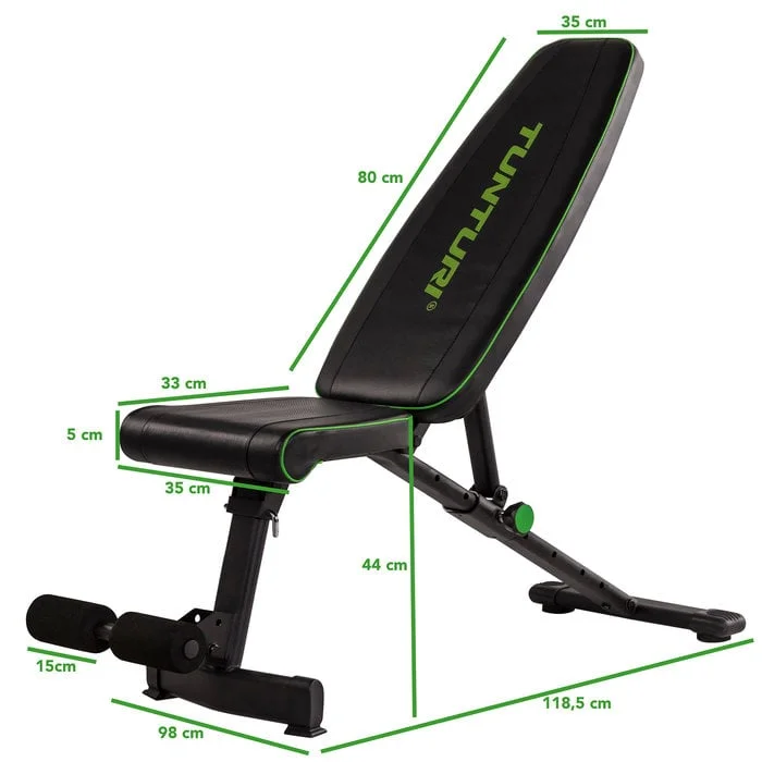 Banc de musculation Tunturi UB20 – Banc utilitaire professionnel - Matériel sport pas cher – Meilleur rapport qualité-prix - Machine musculation multifonction