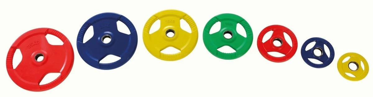 Disques Olympiques en Caoutchouc à Poignées – Prise Facile 51 mm - Matériel sport pas cher – Meilleur rapport qualité-prix DISQUE DE MUSCULATION CAOUTCHOUC GRIP | DIAM 31MM | AU CHOIX DE 1,25KG À  25KG | Decathlon