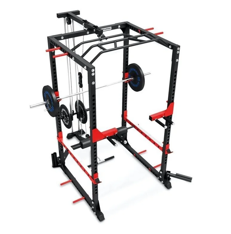 Cage Squat Multifonction: Puissance et Sécurité avec Poulie Haute/Basse - Matériel sport pas cher – Meilleur rapport qualité-prix - {'count': 4, 'name': 'Machine'}