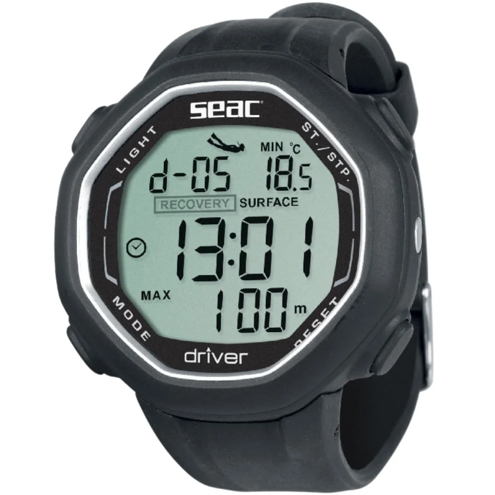 Ordinateur de plongée Driver Noir, Seac sub - Outdoor Sports Shop – Bons Plans Randonnée & Trekking Plongée cours en ligne: Ordinateurs, N2/4
