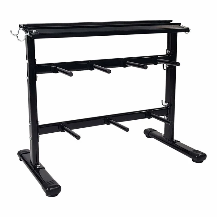 Tunturi – Rack de rangement pour haltères et disques de poids - Matériel sport pas cher – Meilleur rapport qualité-prix Matériel de musculation pas cher : le rack complet pour rangement disques,  barres et haltères