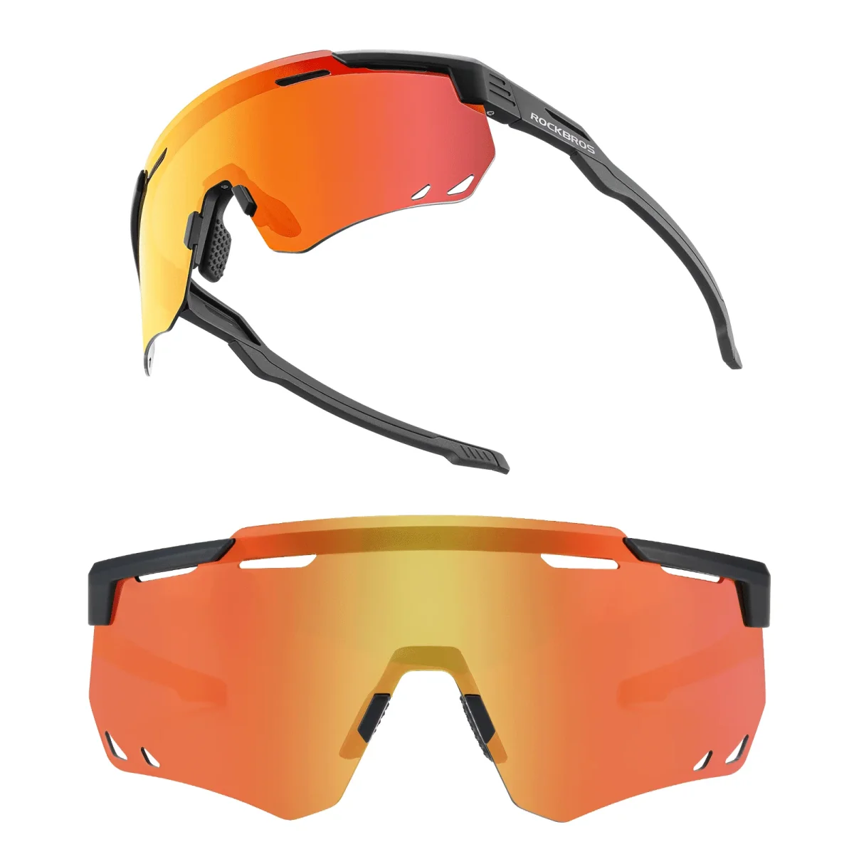 Lunettes de cyclisme ultralégères, lunettes de soleil polarisées avec protection UV400, ROCKBROS - Accessoires Outdoor hommes pour Plus de Liberté de Mouvement