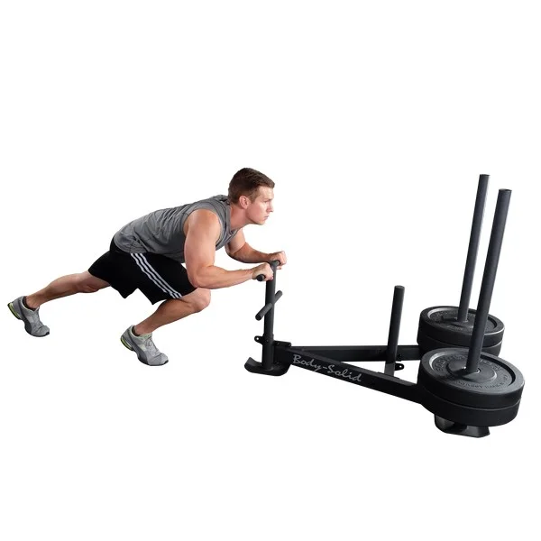 Chariot SLED GWS100: Puissance et polyvalence pour le CrossFit - Matériel sport pas cher – Meilleur rapport qualité-prix Chariot de musculation avec roues, traîneau à pousser chargé de poids