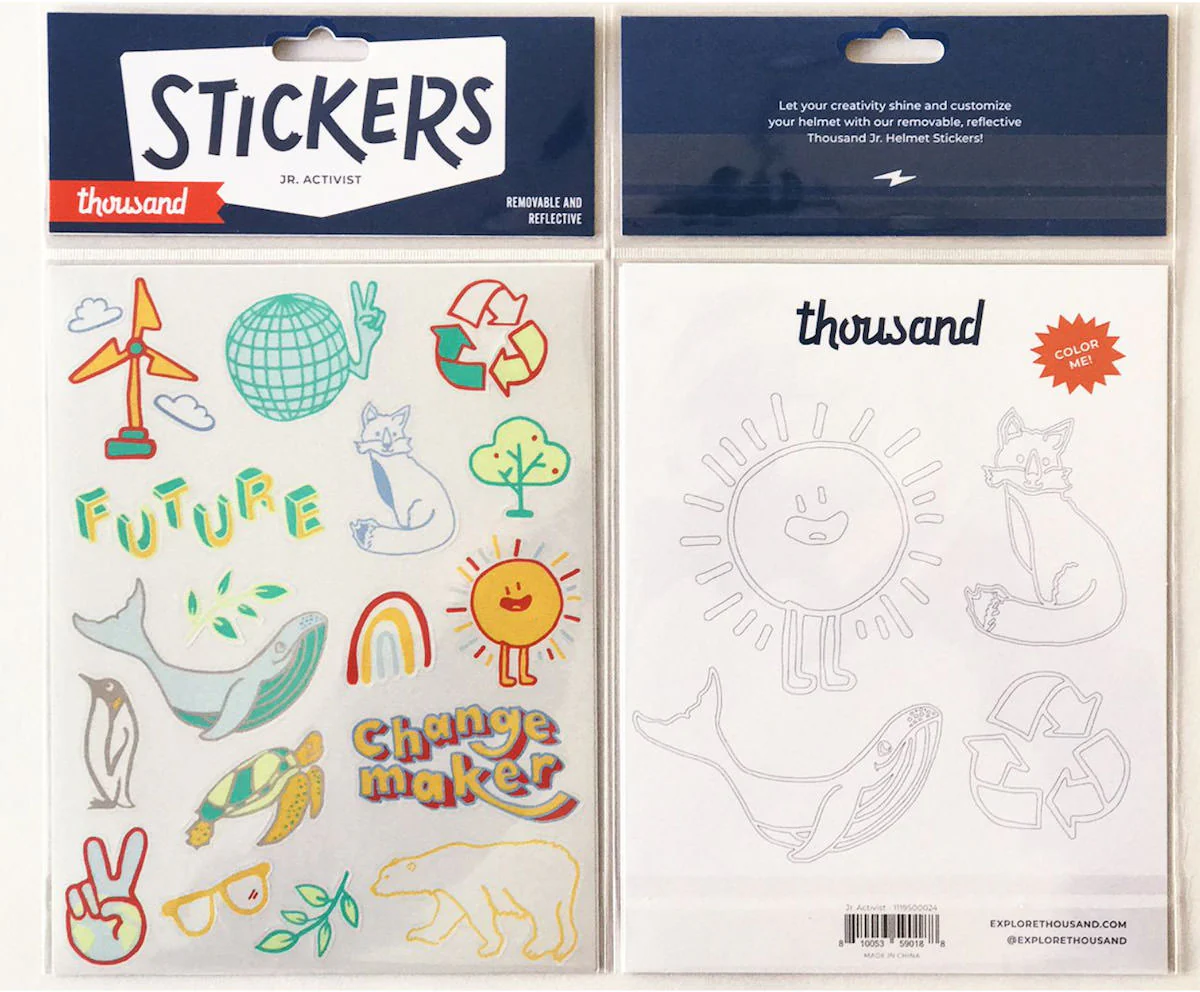 Pack d'autocollants réfléchissants amovibles Enfant Thousand Jr. Activist - Tout pour Créer des Expériences Mémorables en Extérieur Stickers épais repositionnables 2 ans My Arts & Crafts - Janod - BCD