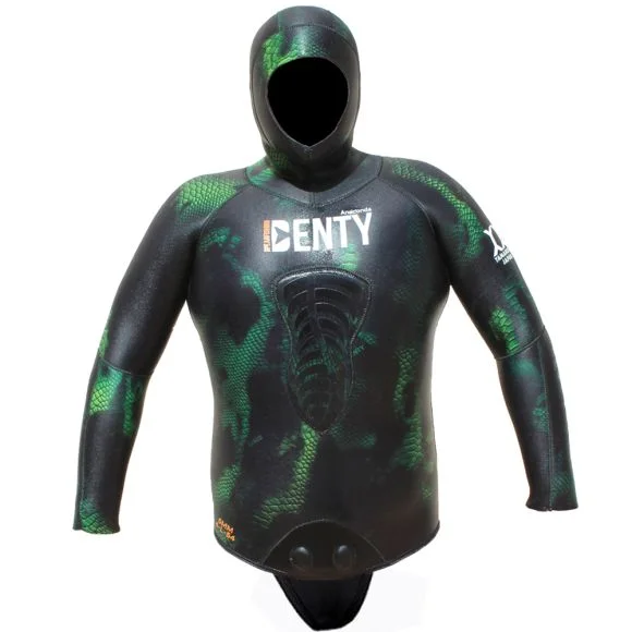 Combinaison anaconda Vert veste épaisseur 5mm Denty Spearfishing - Outdoor Sports Shop – Bons Plans Randonnée & Trekking - {'count': 1, 'name': 'frontal'}