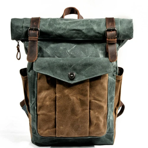 Sac à dos en cuir et en toile vintage - Outdoor Sports Shop – Bons Plans Randonnée & Trekking - Backpack