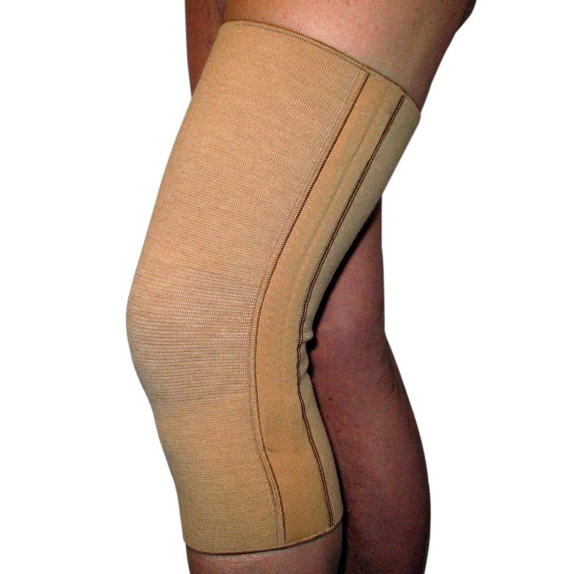 Bandage de genou élastique avec renforts en spirale - Laine - Organisation de la maison avec des solutions de rangement Bandage élastique pour genou avec baleines en spirale