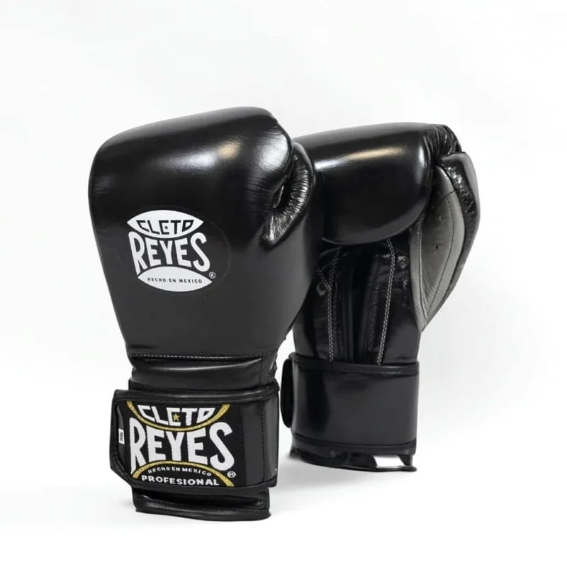 Gants de Boxe Pro CLETO REYES Cuir Noir - Matériel sport pas cher – Meilleur rapport qualité-prix Gants de boxe enfant initiation noir - METAL BOXE