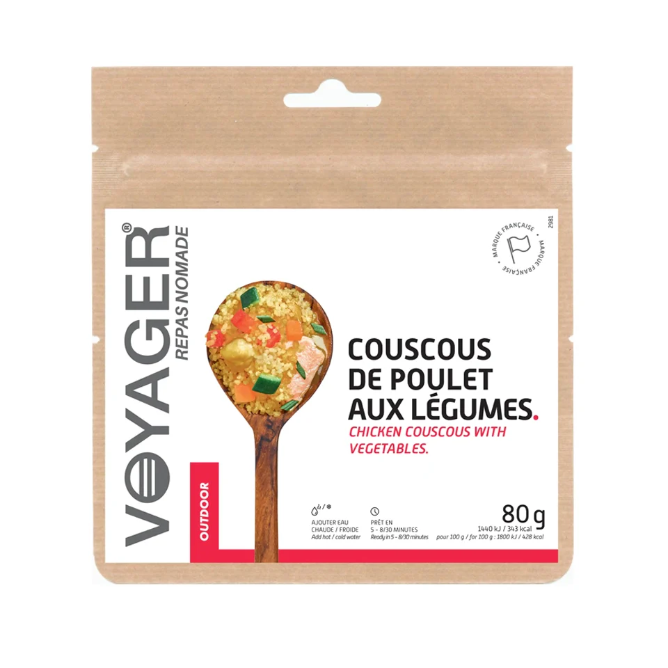 Couscous de grillé poulet aux légumes lyophilisé - Outdoor Sports Shop – Bons Plans Randonnée & Trekking