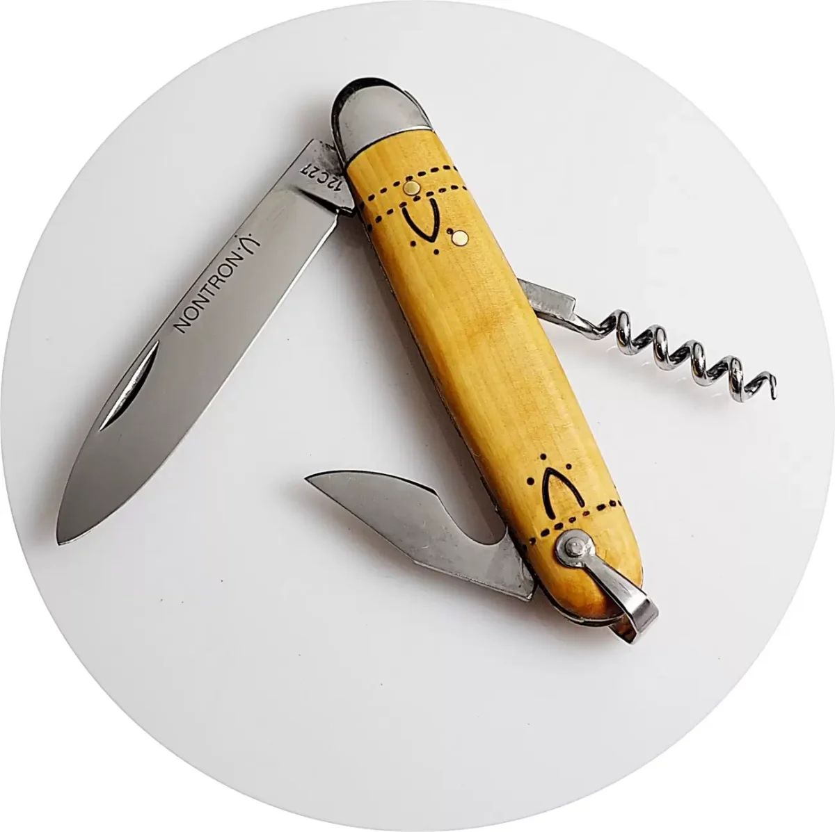 Nontron, couteau navette 3 pièces buis. - Organisation de la maison avec Cornes des solutions de rangement