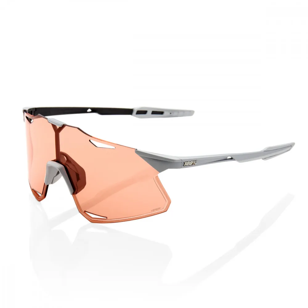 Lunettes 100 % prix HYPERCRAFT – MATTE STONE GREY – HIPER CORAL - Matériel sport pas cher – Meilleur rapport qualité-prix