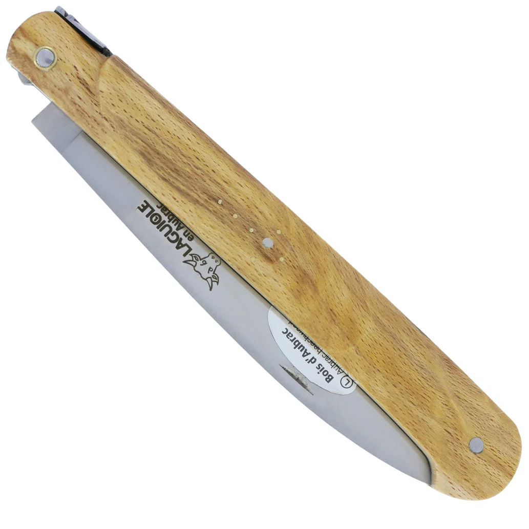 Couteau Laguiole en Aubrac Droit 1 Pièce 13 cm Bois d’Aubrac Plein Manche Lame Inox Brossé - Édition Limitée – L’Art de la Table Française en Promotion ! Couteaux de table en Foudre de Chêne | Coffret de 4 ou 6 couteaux – Le  Liadou du vallon ®