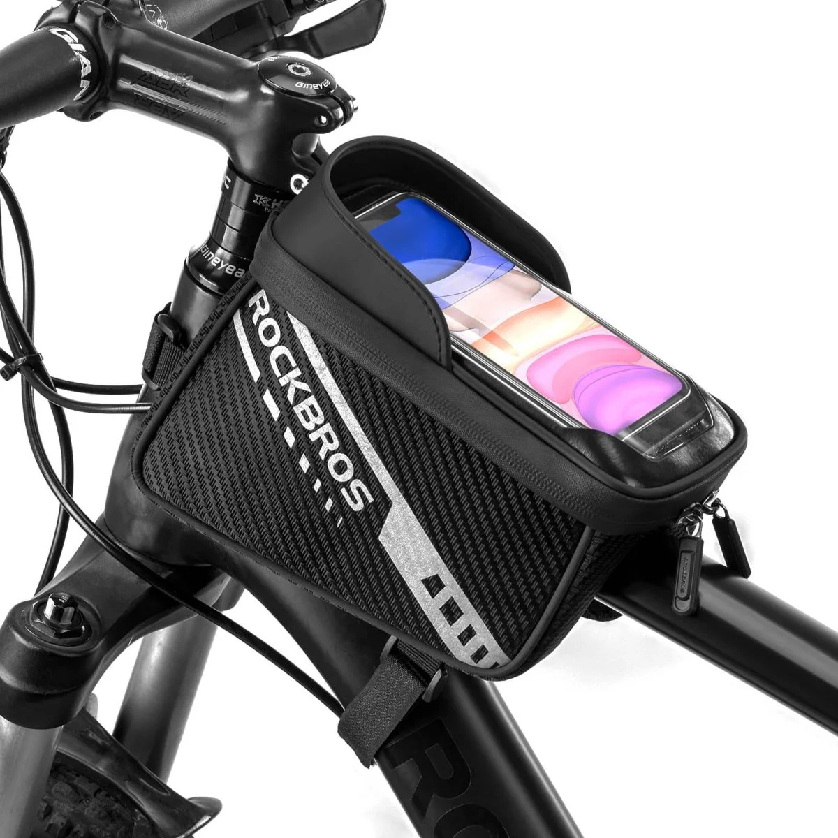 Sacoche de cadre avec écran tactile TPU, poche latérale, 1 L, ROCKBROS - Accessoires Outdoor pour Plus de Liberté de Mouvement Accessoires de cyclisme⎮ Sacoche de téléphone pour cadre de vélo – petites  aventures